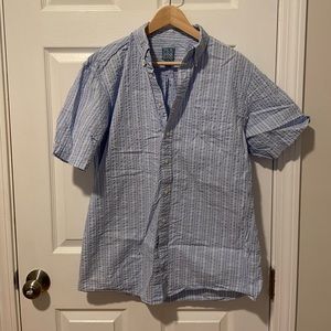 JOS. A. BANK seersucker short-sleeve dress shirt